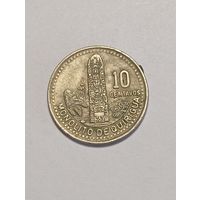 Гватемала 10 центов 1989 года