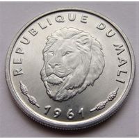Мали. 25 франков 1961 год КМ#4 "Лев" Нечастая!!!