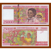 [КОПИЯ] Мадагаскар 25000 франков 1998 с водяным знаком