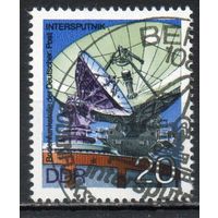 Наземная станция слежения за спутниками системы Интерспутник ГДР 1976 год серия из 1 марки