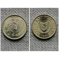 Кипр 1 цент 1998 БЛЕСК