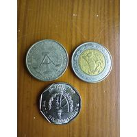 Мексика 1 доллар 2001, Куба 10 центов 2009, ГДР 10 фенингов 1968-30