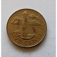 Барбадос 5 центов, 2002