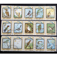 Куба 1983 г. Птицы. Фауна. полная серия из 15 марок #0068-Ф1