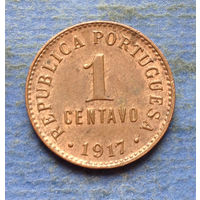 Португалия 1 центаво (сентаво) 1917