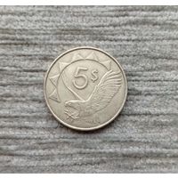 Werty71 Намибия 5 долларов 2012 птица