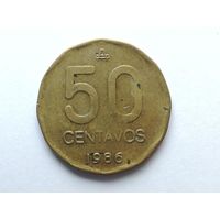 50 сентаво 1986 года. Аргентина. Монета А2-5-3
