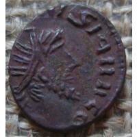 Рим Памятная монета Роман погашение antoninian Клавдий ii Готский объявление (268-270г.)  0,95гр.15,3мм.