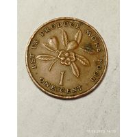 Ямайка 1 цент 1973 года .
