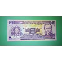 Банкнота 2 лемпира Гондурас 1997 г.