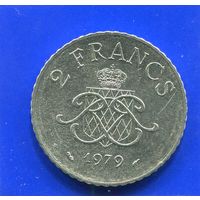 Монако 2 франка 1979