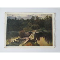 Почтовая карточка 1962 г. "И.И. Левитан "У омута". Государственная Третьяковская галерея.