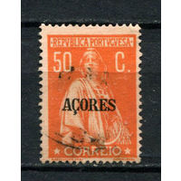 Португальские колонии - Азорские острова - 1912/1919 - Надпечатка ACORES на марках Португалии. Жница 50С - [Mi.165y A] - 1 марка. Гашеная.  (Лот 63AQ)
