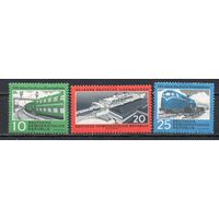 Железнодорожный транспорт ГДР 1960 год серия из 3-х марок
