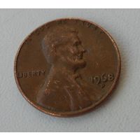 1 цент США 1968 г.в. D