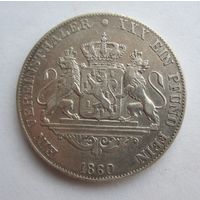 Нассау 1 союзный талер 1860, серебро   .33-414