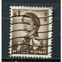 Британский Гонконг - 1962/1973 - Королева Елизавета II 1$ - [Mi.205Xy] - 1 марка. Гашеная.  (LOT AG25)