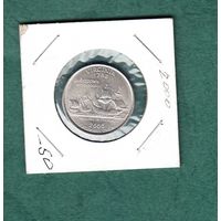 США  25 центов  2000 год Вирджиния  XF