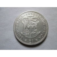 2 шиллинга, Южная Африка (ЮАР) 1953 г., серебро