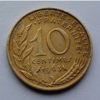 Франция 10 сантимов. 1963