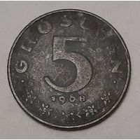 Австрия 5 грошей, 1968 (4-10-4)