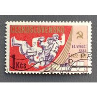 ЧССР.1982.60 лет СССР, космонавты (1 марка)