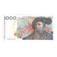 Швеция 1000 крон 1991 года. Большой номинал. Состояние VF+