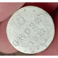 5 грош 1811 явный перечекан с 1/24 талера,с рубля