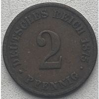 Германия 2 пфеннига 1875 г. E