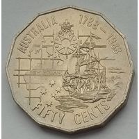 Австралия 50 центов 1988 г. 200 лет Австралии