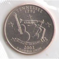 25 центов 2002 г. Теннесси серия Штаты и Территории Двор Р (заводская упаковка) _UNC