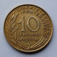 Франция 10 сантимов. 1967