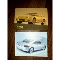 Карманные календарики.Автомобили.2001 год