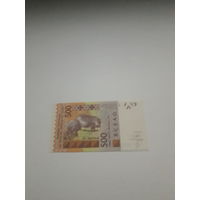 ТОГО 500 франков 2012 год