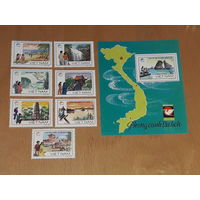 Вьетнам 1988 Природа. Туризм. Полная чистая серия Блок + 7 марок