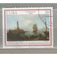Картина. 1 марка, 1983г. Искусство, гаш. Куба.