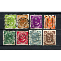 ФРГ - 1951/1957 - Почтовый рожок - 8 марок. Гашеные.  (LOT M25)