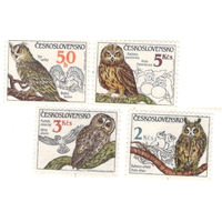 Чехословакия 1986 2875-9 (Мi) Совы Хищные птицы Фауна 4м чистые  **