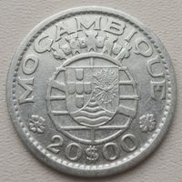 Мозамбик 20 эскудо 1952, серебро