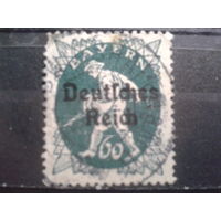 Германия 1920 Надпечатка на марке Баварии 60 пф Михель-1,8 евро гаш