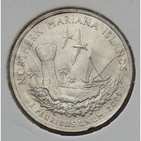 США 25 центов (квотер) 2009 г. Северные Марианские острова. P. В холдере