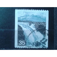Швеция 1974 Водопад в нац. парке