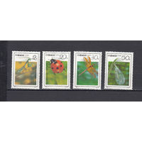 Фауна. Бабочки, жуки и мотыльки. КНР. 1992. 4 марки. Michel N 2426-2429 (2,2 е)