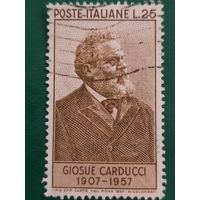 Италия 1957. Giosue Carducci 1907-1957