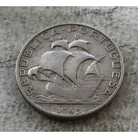 Португалия 2,5 эскудо 1943 Кораблик - серебро (перевыставлена еще раз из-за невыкупа одним и тем же покупателем)