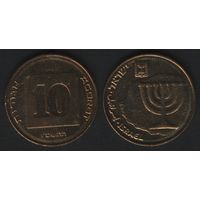 Израиль km158 10 агорот 2006 год (-) (тип1)без хануки (f