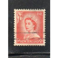 Новая Зеландия. Mi:NZ 336. QEII Три пенса Серия: Королева Елизавета II. 1954.