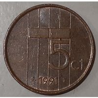 Нидерланды 5 центов, 1991 (14-19-25)