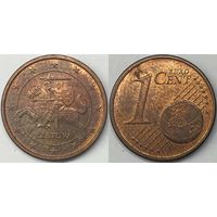 1 евроцент Литва 2015г