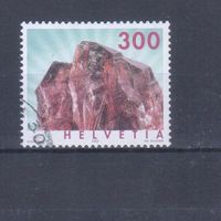 [83] Швейцария 2003. Геология.Минералы. Высокий номинал.Гашеная марка.
